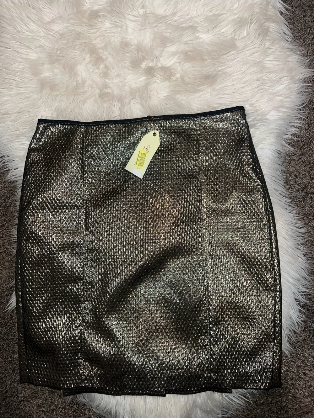 Metallic Black Sheen Women’s Skirt